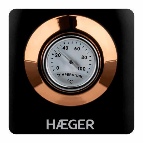 Haeger EK-22B.024A Art Deco Kettle | 1.7 L | 2200 W | Thermometer