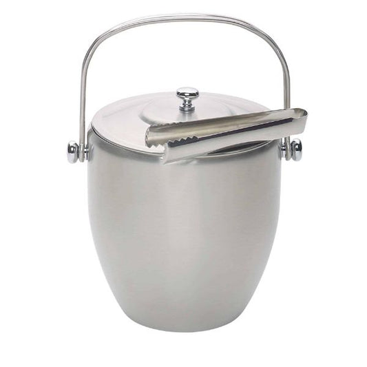 BarCraft Stainless Steel Ice Bucket with Lid and Tongs