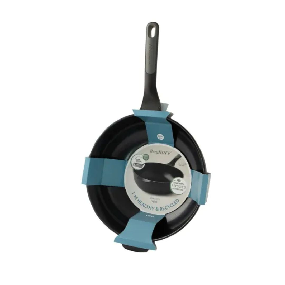 BergHOFF Leo Line Recycled Wok Pan Stone Non-Stick - 30cm