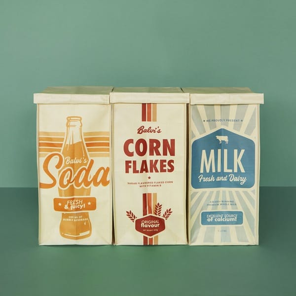 Balvi Recycling Bag Set Retro - 3pcs.