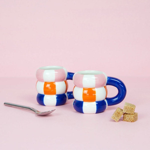 Balvi Coffee Cup Floats Set | 2pcs | 75ml | Blue