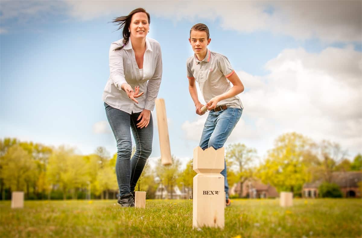 Bex Kubb Viking Original Rubber Wood - Blanco King
