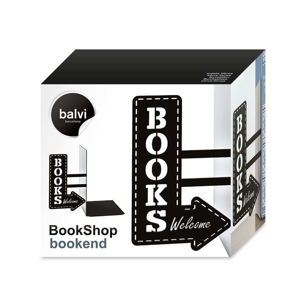 Balvi Bookend BookShop - Black