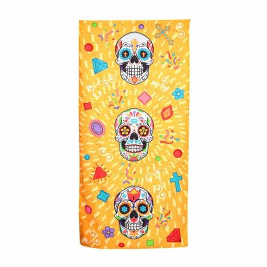 Puckator Microfibre Beach Towel | Day of the Dead Design