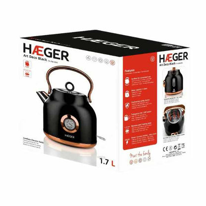 Haeger EK-22B.024A Art Deco Kettle | 1.7 L | 2200 W | Thermometer