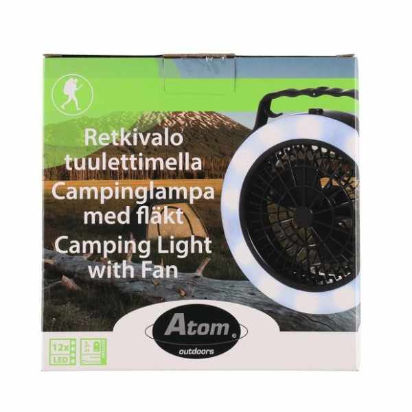 Atom Camping light with fan | AA Batteries | 15 hours