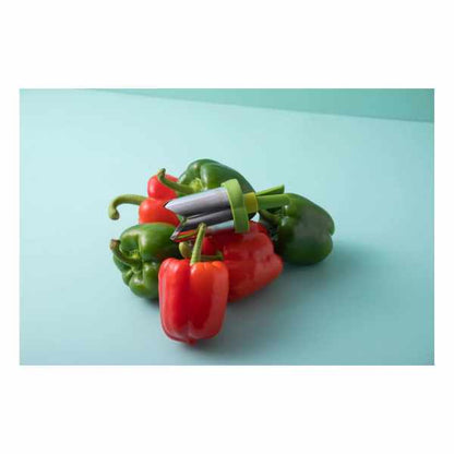 Chef'n QuickCore Plus Pepper Corer Tool Set | Bell Pepper & Jalapeno | Stalinless Steel
