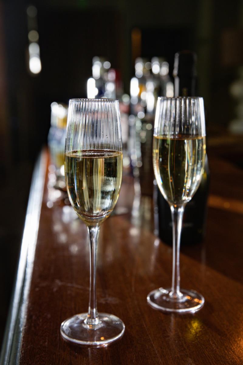 BarCraft Ridged Champagne Flutes Set - 2pcs