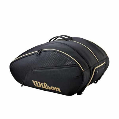 Wilson Defy V1 Padel Bag  | Up to 6 rackets | Black / Gold