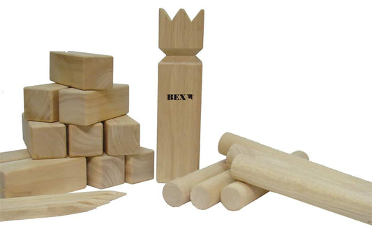 Bex Kubb Viking Original Rubber Wood - Blanco King