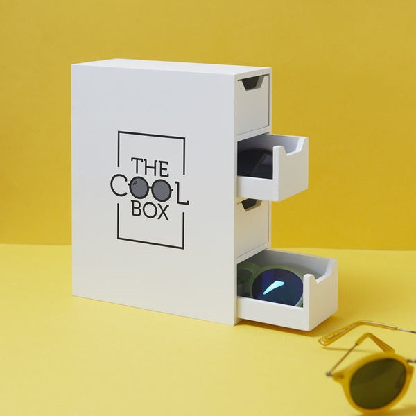 Balvi Sunglasses Organizer The Cool Box - White