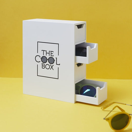 Balvi Sunglasses Organizer The Cool Box - White