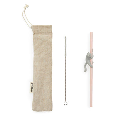 Balvi Reusable Straw Set Climber Cat