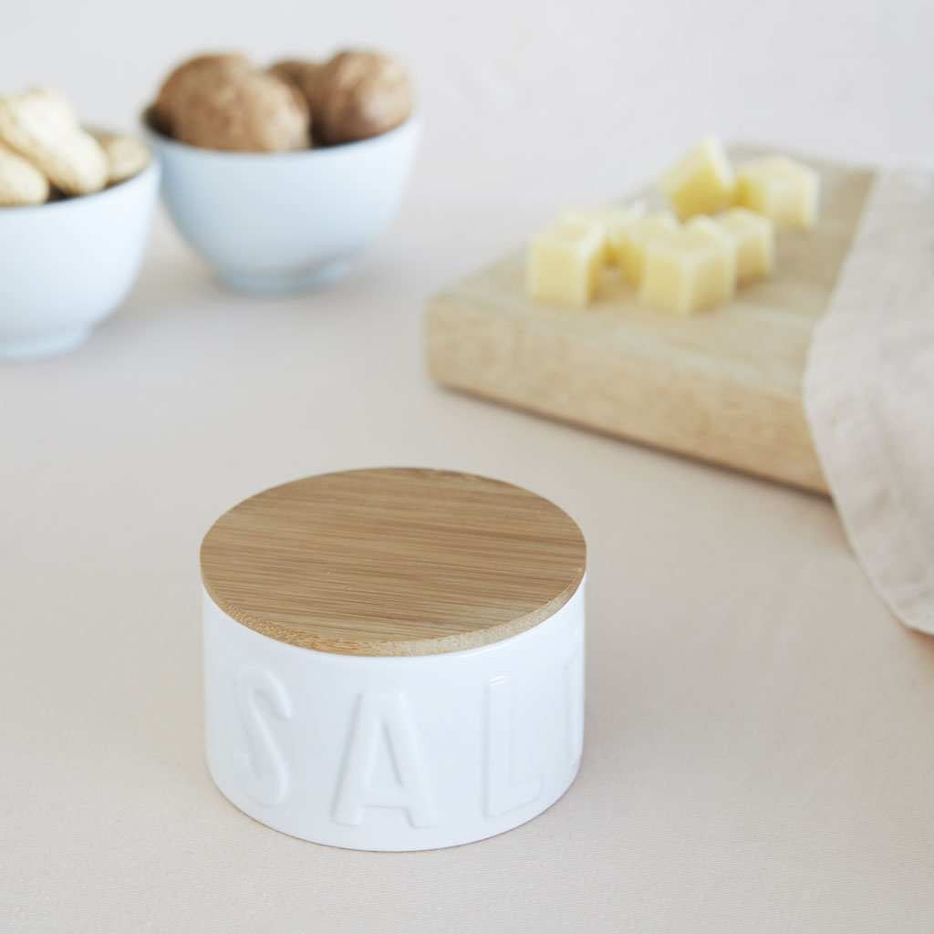 Balvi Flake Salt Cellar - Bamboo/Ceramic