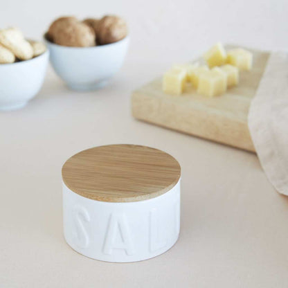 Balvi Flake Salt Cellar - Bamboo/Ceramic