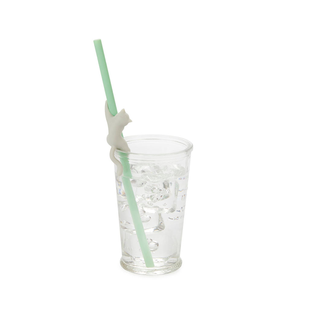 Balvi Reusable Straw Set Climber Cat