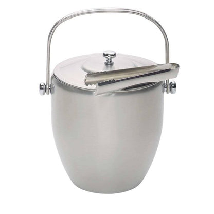 BarCraft Stainless Steel Ice Bucket with Lid and Tongs
