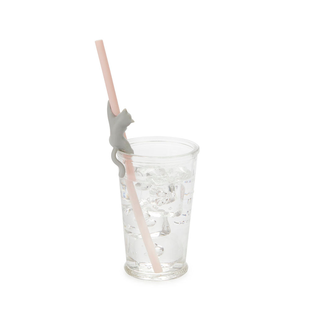 Balvi Reusable Straw Set Climber Cat