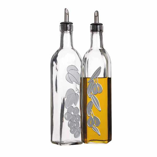 KitchenCraft Italian Glass Oil & Vinegar Bottles 0,5l, 2 pcs