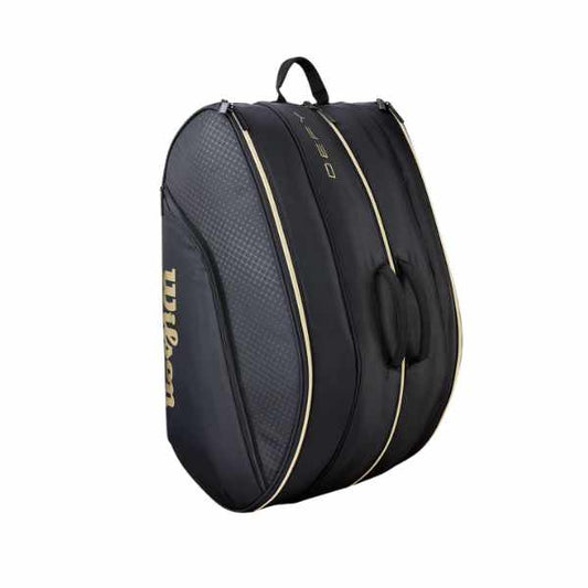 Wilson Defy V1 Padel Bag  | Up to 6 rackets | Black / Gold