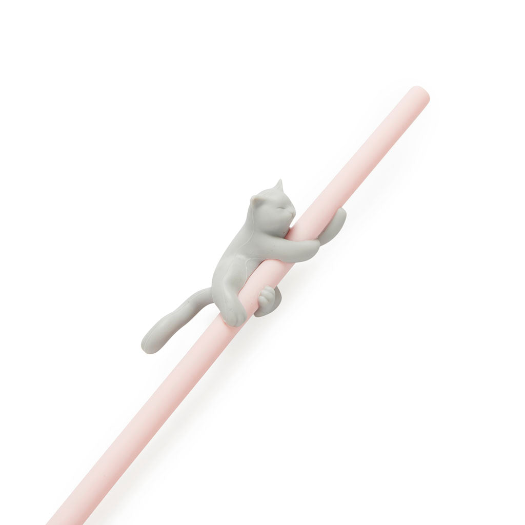 Balvi Reusable Straw Set Climber Cat