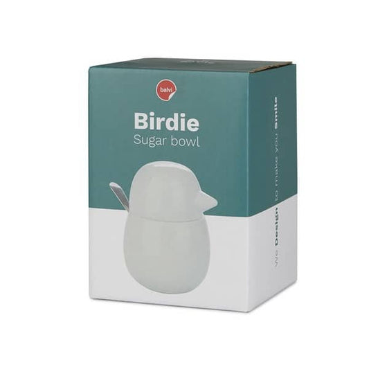 Balvi Sugar Bowl Birdie Porcelain - with Spoon