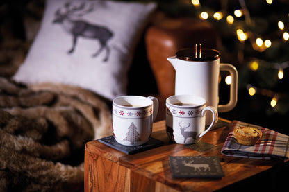 KitchenCraft "We Love Christmas" Tree Mug & Coaster Set