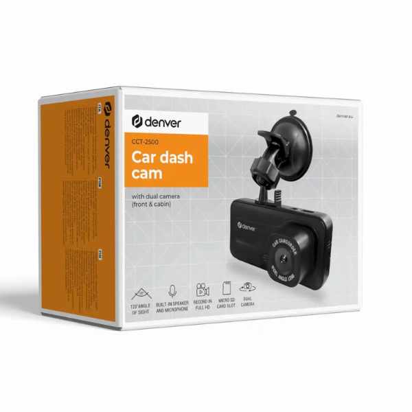 Denver CCT-2500 Dual Dash Cam |1080p | G-Sensor