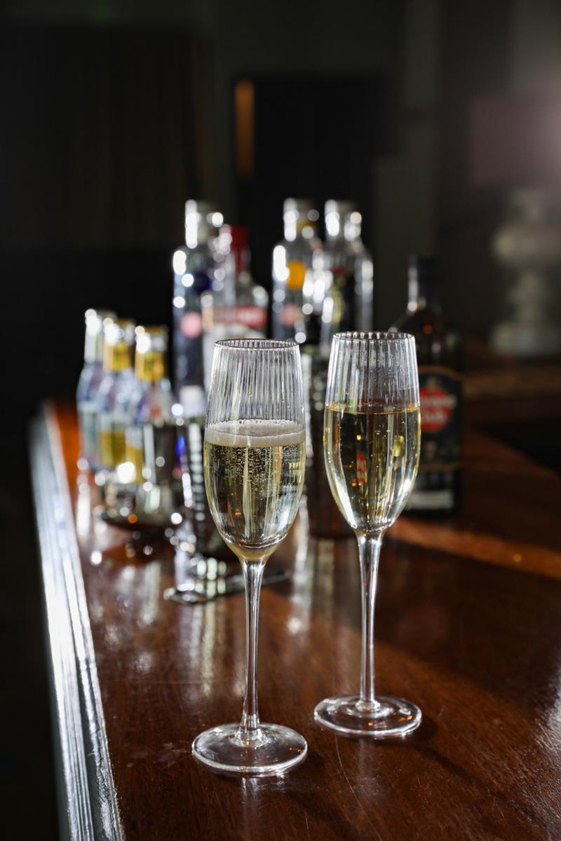 BarCraft Ridged Champagne Flutes Set - 2pcs