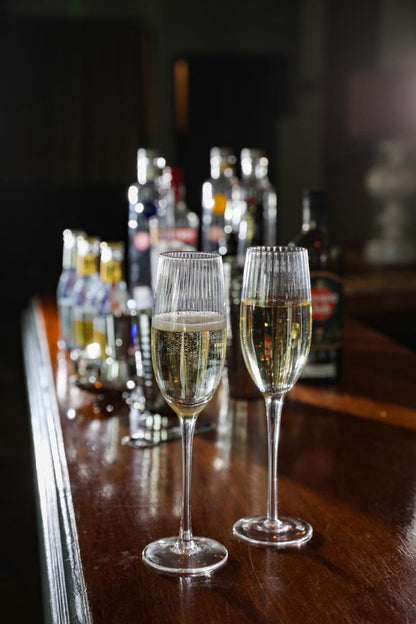 BarCraft Ridged Champagne Flutes Set - 2pcs