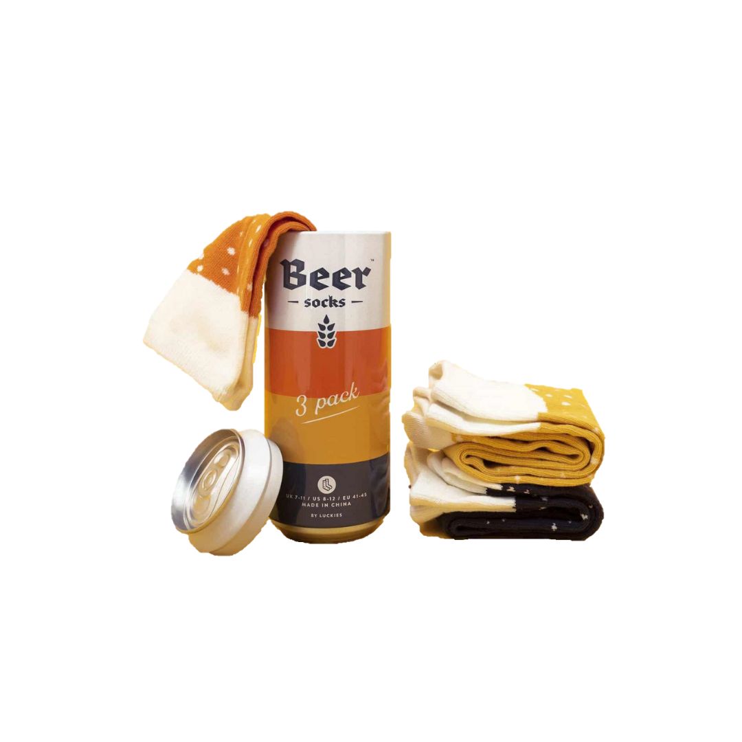 Luckies Beer Socks - 3 pairs in a can