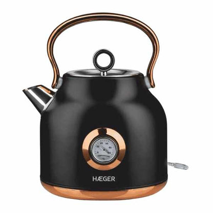 Haeger EK-22B.024A Art Deco Kettle | 1.7 L | 2200 W | Thermometer