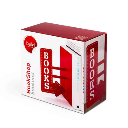 Balvi Bookend BookShop - Red