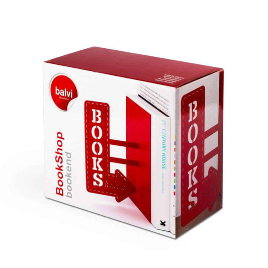 Balvi Bookend BookShop - Red