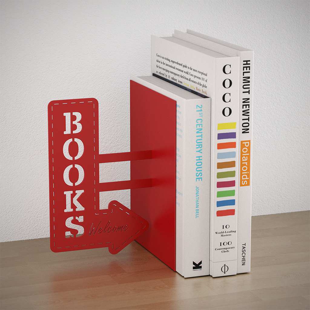Balvi Bookend BookShop - Red