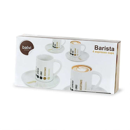 Balvi Espresso cup Barista Set 4pcs. (ceramic)