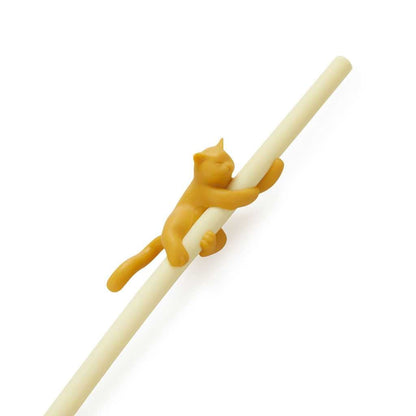 Balvi Reusable Straw Set Climber Cat