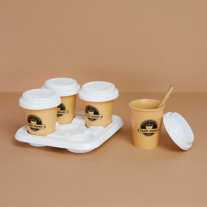 Balvi Coffee Cup Take Away Set 4pcs. (porcelain)