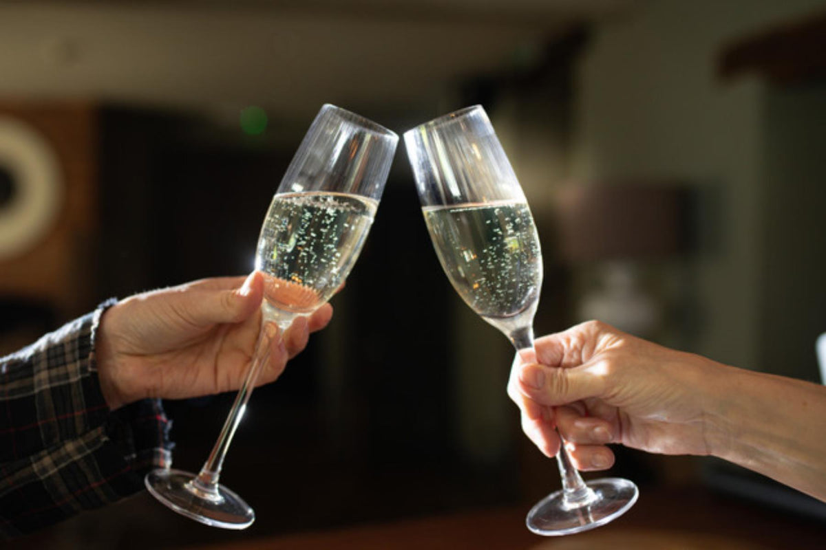 BarCraft Ridged Champagne Flutes Set - 2pcs