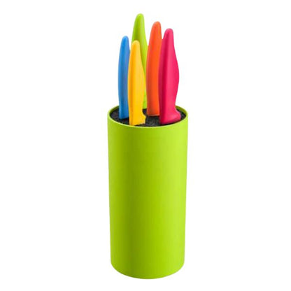 2Lions Sabatier Colour Cuisine Block + 5 Kitchen Knives