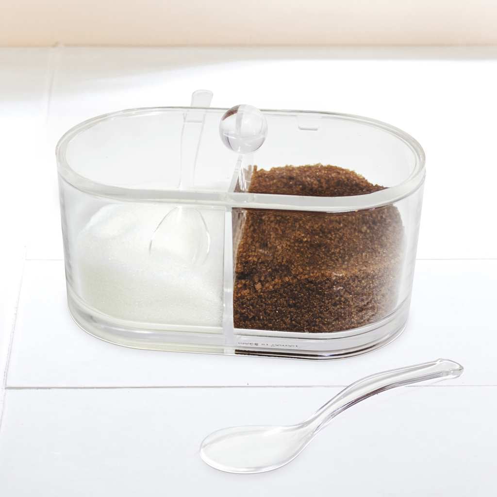 Balvi Basics Double Sugar Bowl - Acrylic