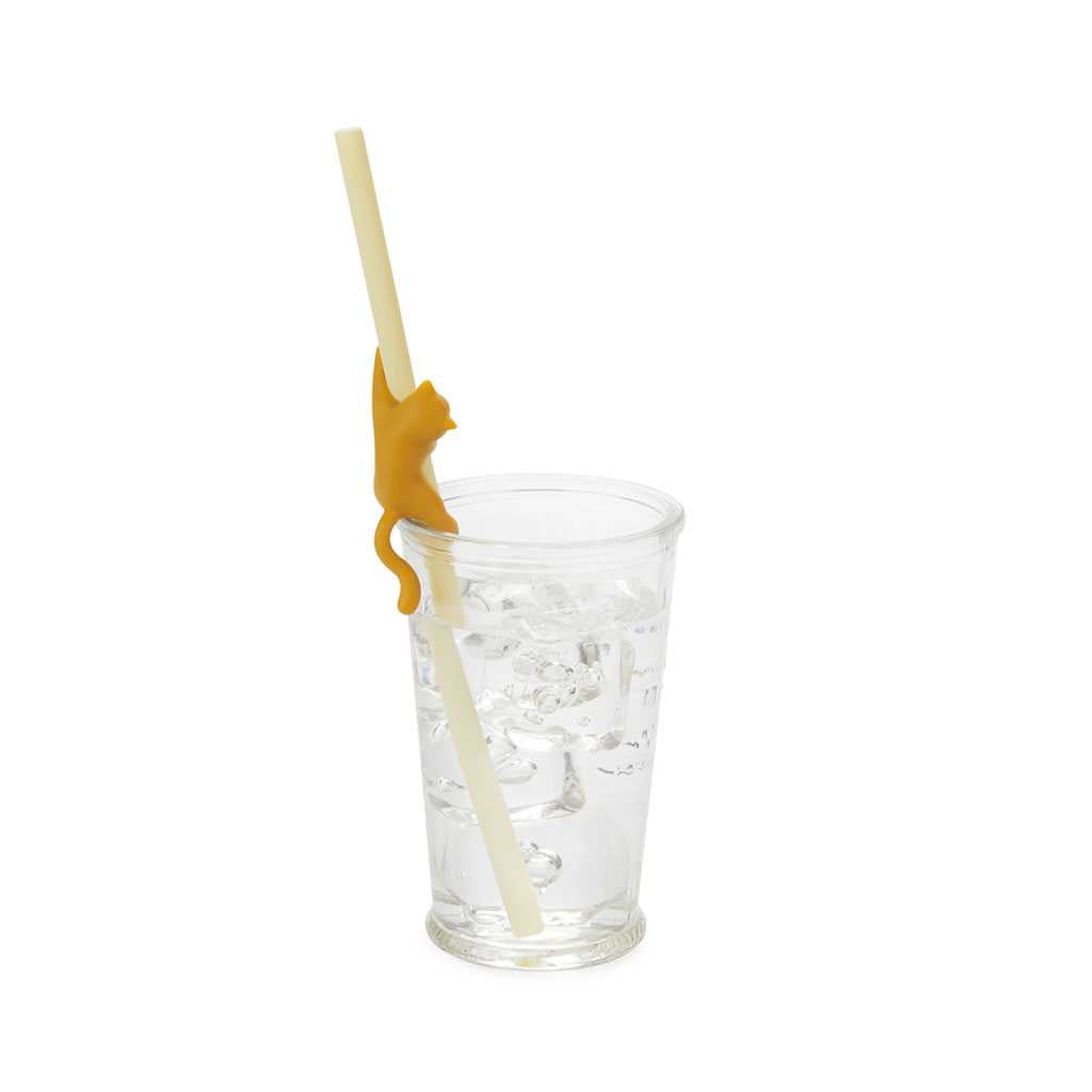 Balvi Reusable Straw Set Climber Cat
