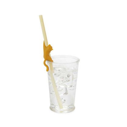 Balvi Reusable Straw Set Climber Cat