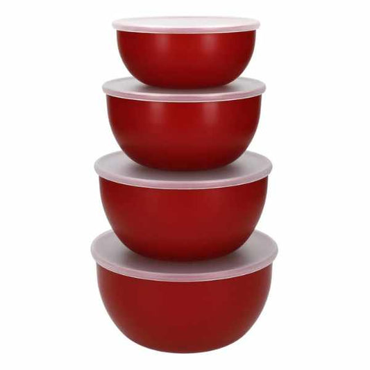 KitchenAid Meal Prep Bowls Set | Lids | 4pcs | Empire Red