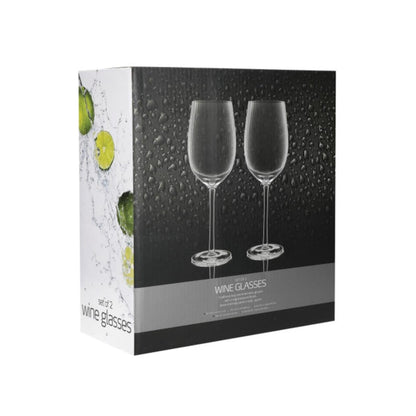 BarCraft Ridged Wine Glasses Set - 2pcs