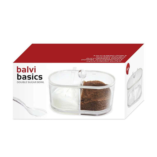 Balvi Basics Double Sugar Bowl - Acrylic