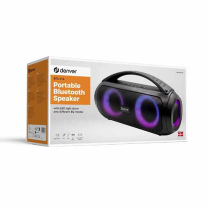 Denver BTG-618 Bluetooth Speaker | USB | AUX | LED Lights