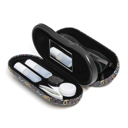 Balvi Twin Eyeglasses & Contact Lens Case - Black