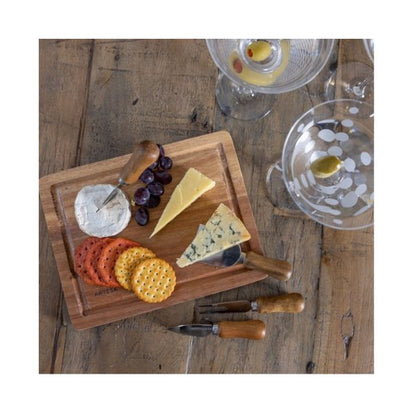 Artesà Acacia Wood Cheese Board & Knife Set - 5pcs.