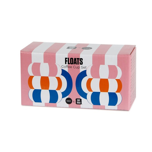 Balvi Coffee Cup Floats Set | 2pcs | 75ml | Blue